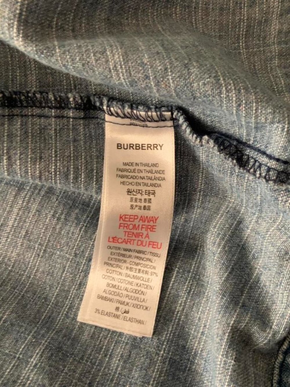 Authentic Burberry Logo Denim Trucker Jacket 16Y - Picture 3 of 13